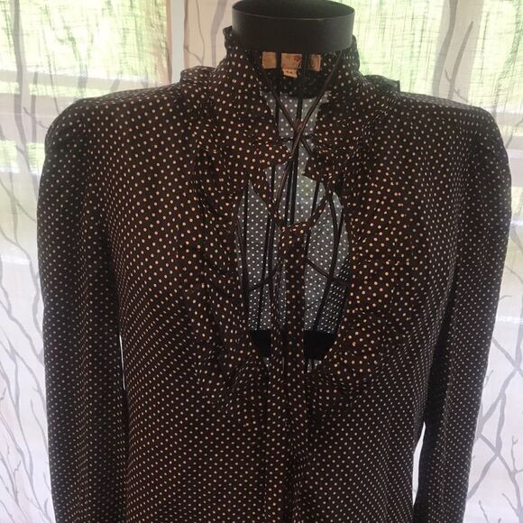 Joie California Blouse With Ruffle Neckline - Sz M - Picture 2 of 8